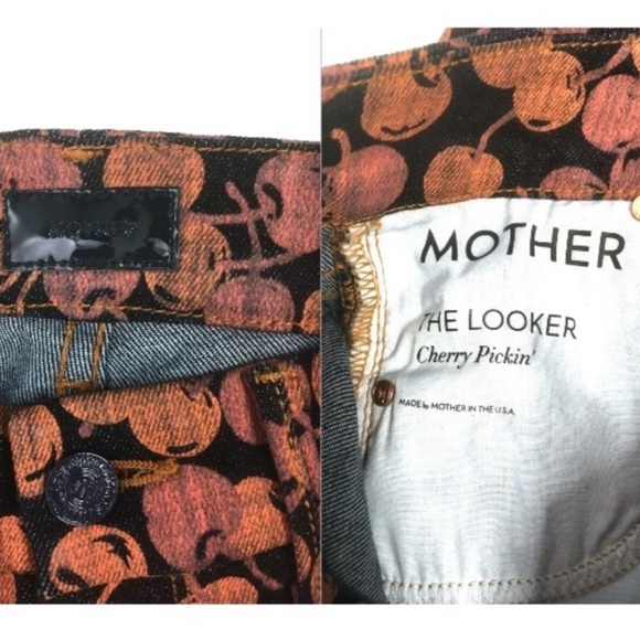 24 THE LOOKER (CHERRY JEANS) by Mother NWOT (203) - Picture 6 of 7
